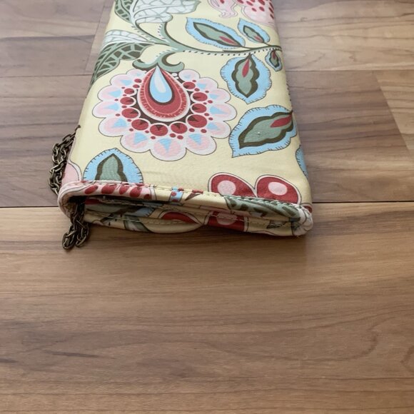 Amy Butler for Kalencom Clutch Purse w/ Chain Floral Yellow Organic Cotton - Picture 13 of 14